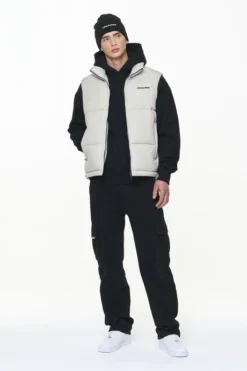 PEGADOR LANDIN PUFFER VEST ASH GREY