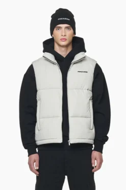 PEGADOR LANDIN PUFFER VEST ASH GREY