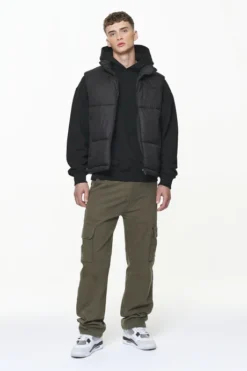 PEGADOR LANDIN PUFFER VEST BLACK