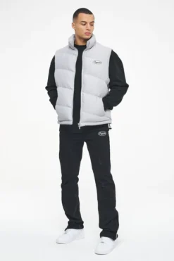 PEGADOR YALE PUFFER VEST DUSK GREY