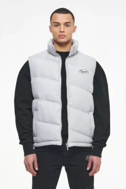 PEGADOR YALE PUFFER VEST DUSK GREY