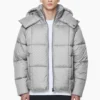 PEGADOR MARRERO PATCHWORK PUFFER JACKE BLACK ASH GREY