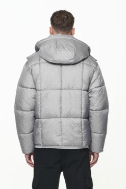 PEGADOR MARRERO PATCHWORK PUFFER JACKE BLACK ASH GREY