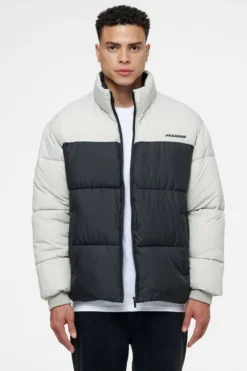 PEGADOR MARRERO PATCHWORK PUFFER JACKE BLACK ASH GREY