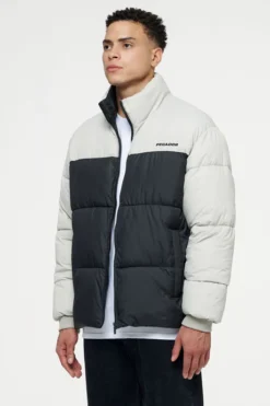 PEGADOR MARRERO PATCHWORK PUFFER JACKE BLACK ASH GREY