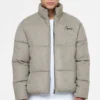 PEGADOR NEUM SUEDE PUFFER JACKE FROST GREY