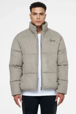 PEGADOR NEUM SUEDE PUFFER JACKE FROST GREY