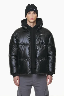 PEGADOR SOLIN GLOSSY PUFFER JACKE BLACK