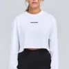 PGDR LUCY CROPPED LONG SLEEVE WHITE