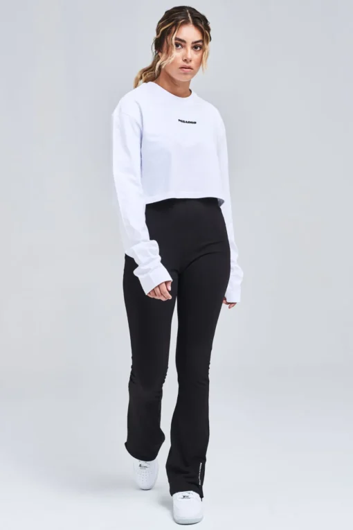 PGDR LUCY CROPPED LONG SLEEVE WHITE