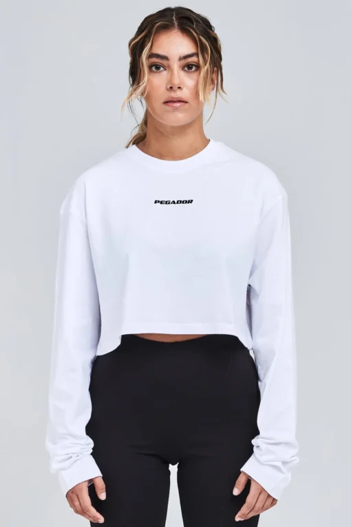 PGDR LUCY CROPPED LONG SLEEVE WHITE