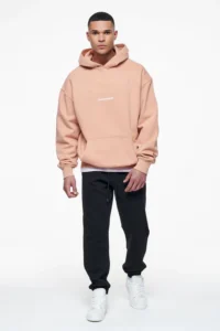 Pegador Colne Logo Oversized Hoodie Tuscan Rose