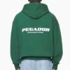 Pegador Colne Logo Oversized Sweat Jacket Green