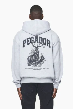 Pegador Lizard Oversized Hoodie Grey Mélanges